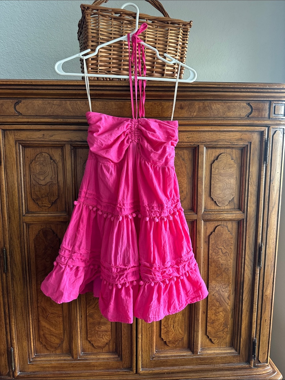Mustard Seed Hot Pink Strapless Sundress